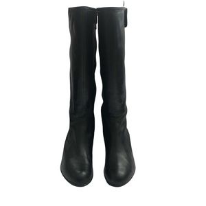 NEW Taryn Rose Aiden Black Leather Weatherproof Knee High Boots 8.5
